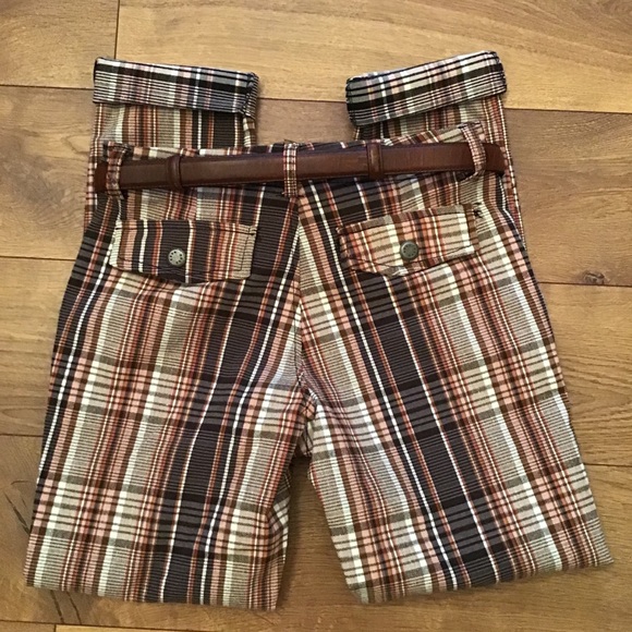PLAID CROPPED PANTS & SIDE POCKETS 1 LEFT - Picture 9 of 11